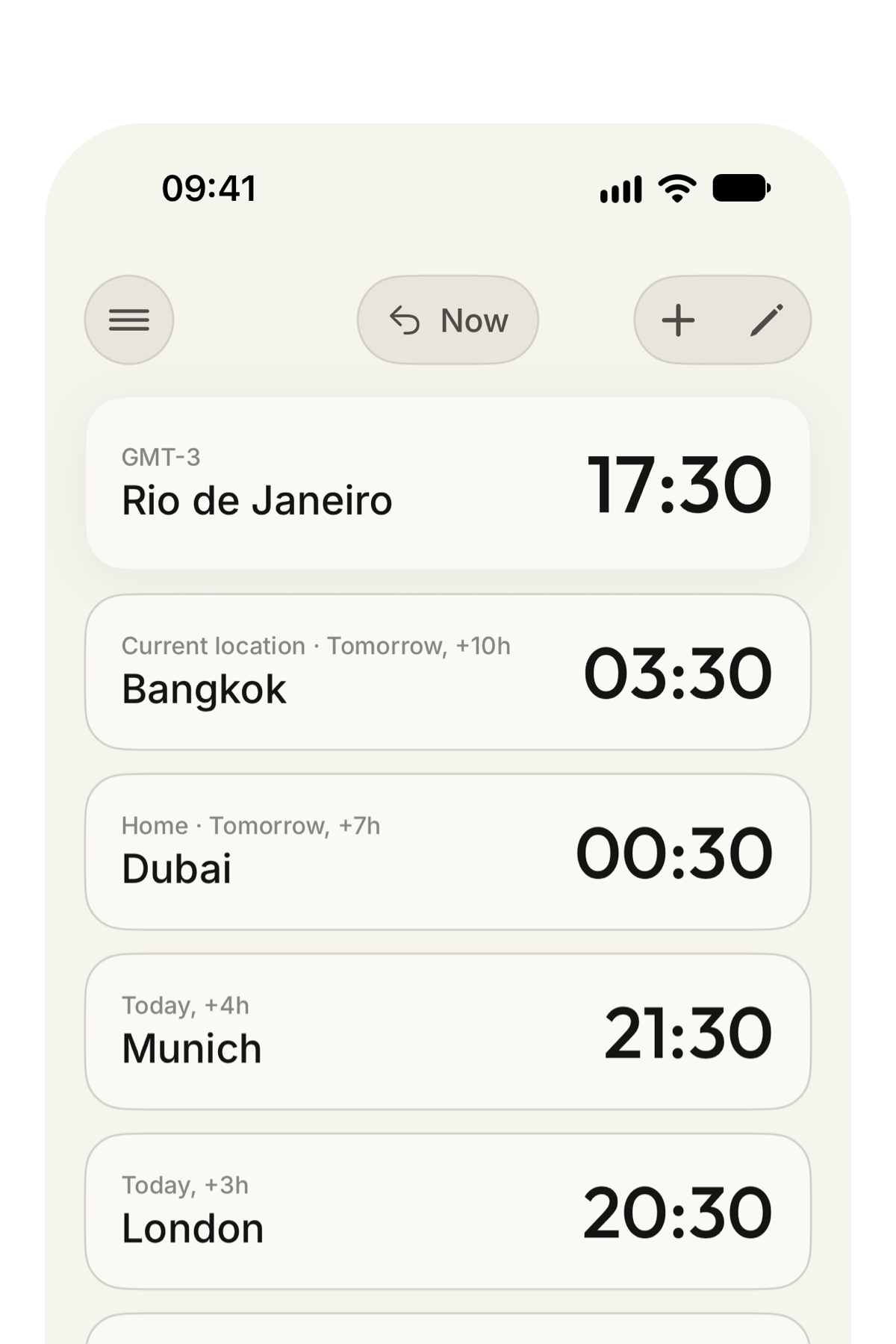 JustConvert time converter screen